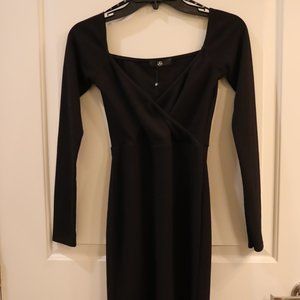 Bodycon Black Long Sleeve Dress NWT - Size S